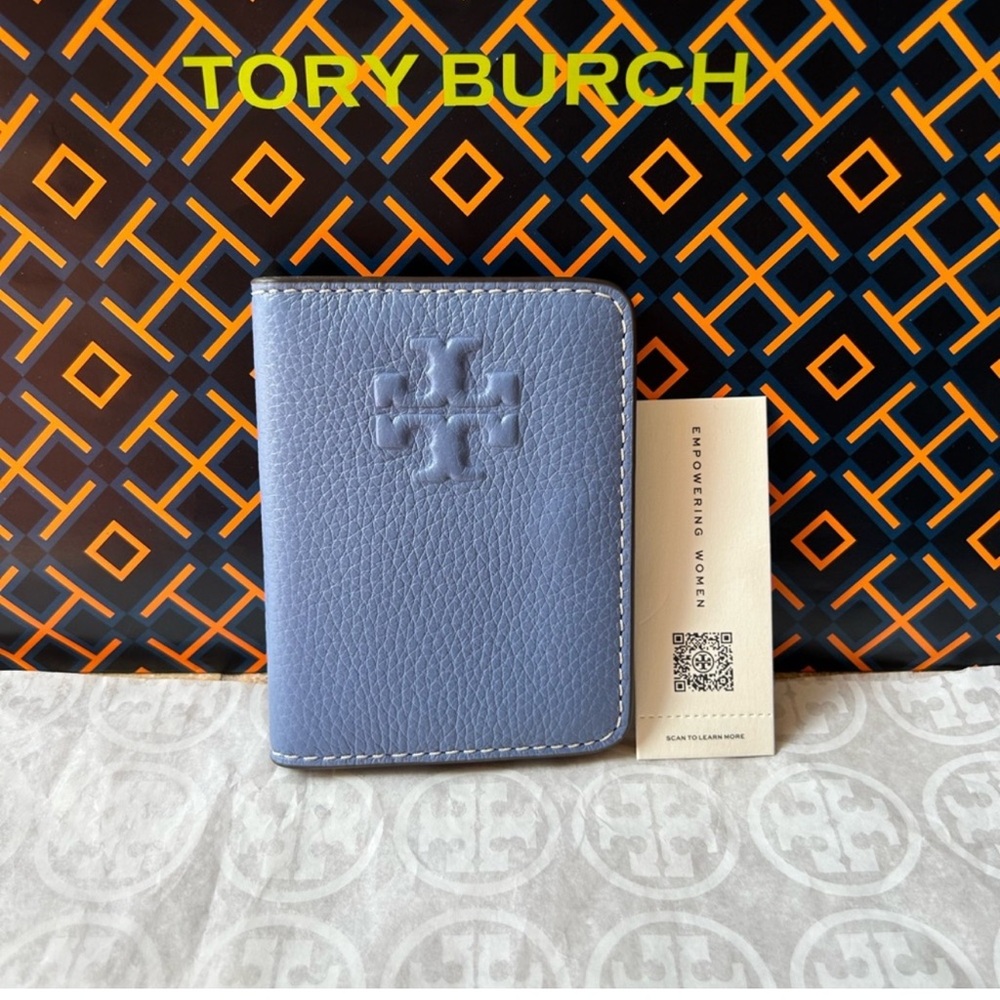 Tory Burch Thea Slim Card Case Bluewood